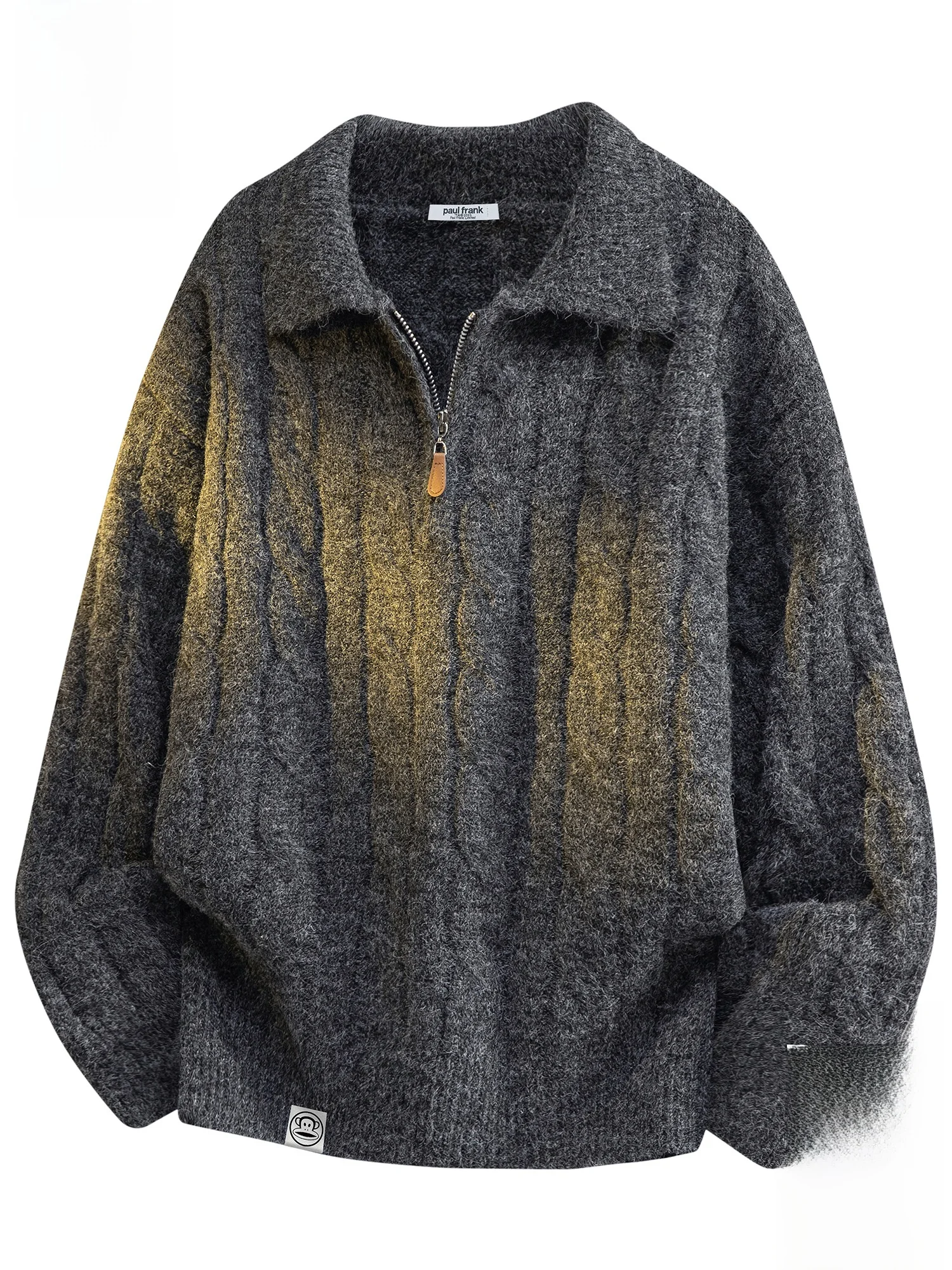 

Мужской теплый вязаный свитер Paul Frank в клетку, повседневный, свободного кроя, новый, из мягкой полиэстеровой смеси, с длинными рукавами