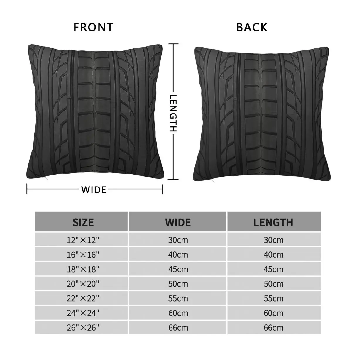 Race Car Tyre Section Square Pillowcase Polyester Linen Velvet Printed Zip Decor Pillow Case Home Cushion Cover