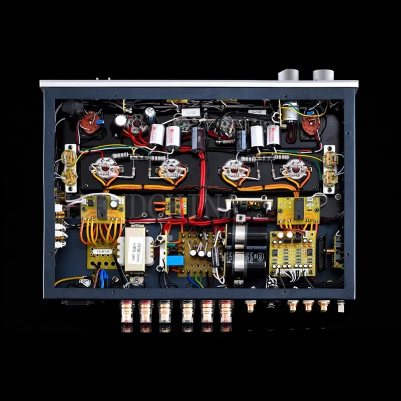 Q-019 MUZISHARE X7 Integrated Vacuum Tube Amplifier KT88x4 AB1 Push-pull Amp 25~45W TR~UL Switch 110V/220V MM Phono