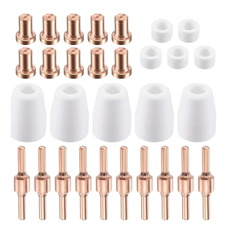 ipiip Plasma-Cutter Electrode Nozzle Tips for CUT-40 LGK-40 PT-31 Thermal-Dynamics Cutting Torch Welding-Tool Consumable Part