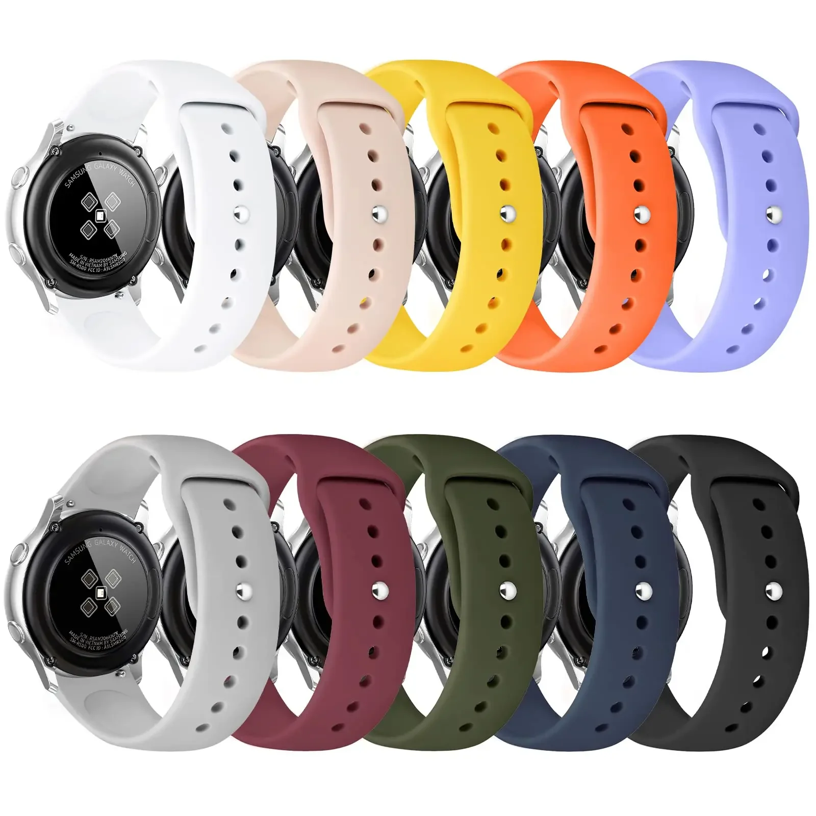 20 22mm Silicone Wrist Strap For Garmin SQ Vivoactive 5 4 4S 3 3S Band For Garmin Venu 2s 158 965 745 245 265 255Music Bracelet