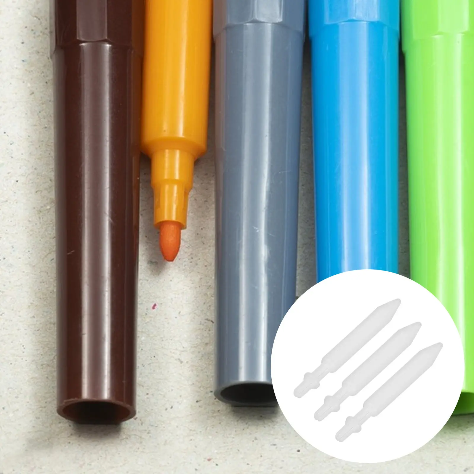 

20Pcs Acrylic Paint Marker Nibs Replacement Oil Based Nylon Tips Fine Point for Detailed Artwork Permanent Markers Supplies