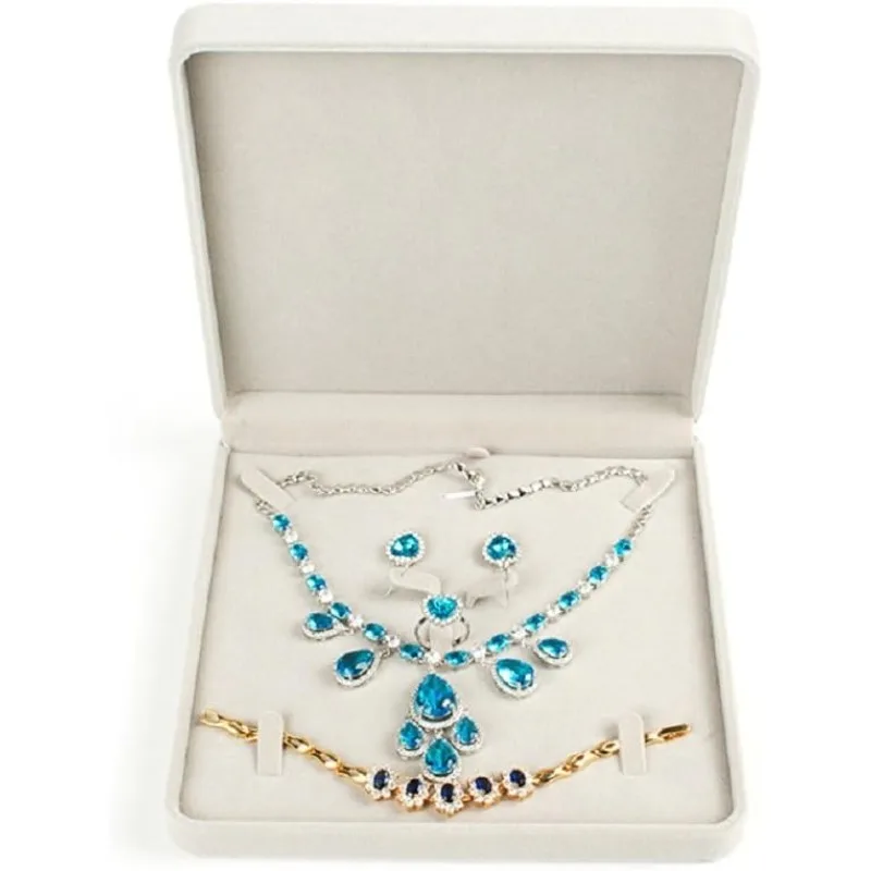 

Jewelry Set Velvet Box Necklace Earring Ring Necklace Bracelet Gift Display Case Wedding Jewelry Storage Holder