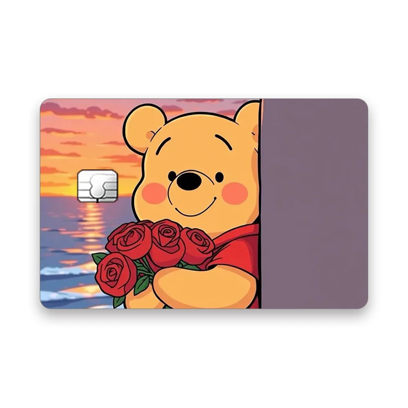 Pooh Bear Card Stickers Winnie Piglet Tigger Cartoon ID Campus Patch Interest Characters Eeyore Learn Supplies Birthday Gift