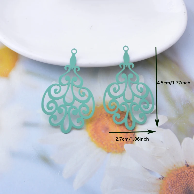 30 Stück AB8030 Messing-Blumenanhänger Bunte Charms DIY Schmuck Ohrringe Herstellung – Detail 4