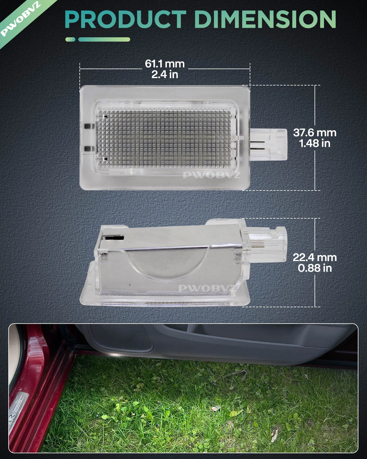 LED Trunk Lamp Door Panel Courtesy Light for Courtesy Challenger Avenger Dart Magnum  Stratus Chrysler 200 300 Sebring