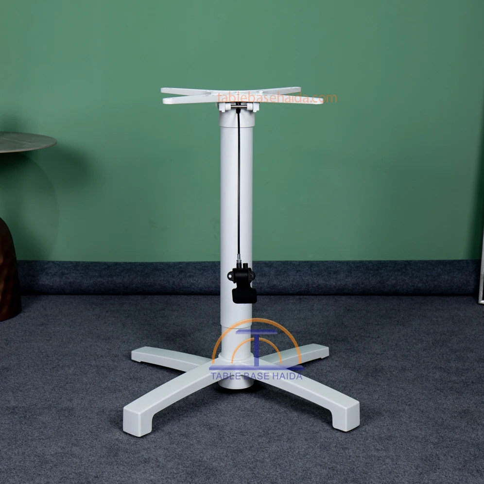 Modern Aluminum X-shaped Folding Table Legs Metal Lifting Table Base Outdoor