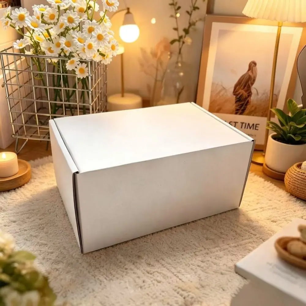 White Corrugated Airplane Box Extra Hard Mailing Carton Foldable Gift Packaging Container For Professional Product Delivery
