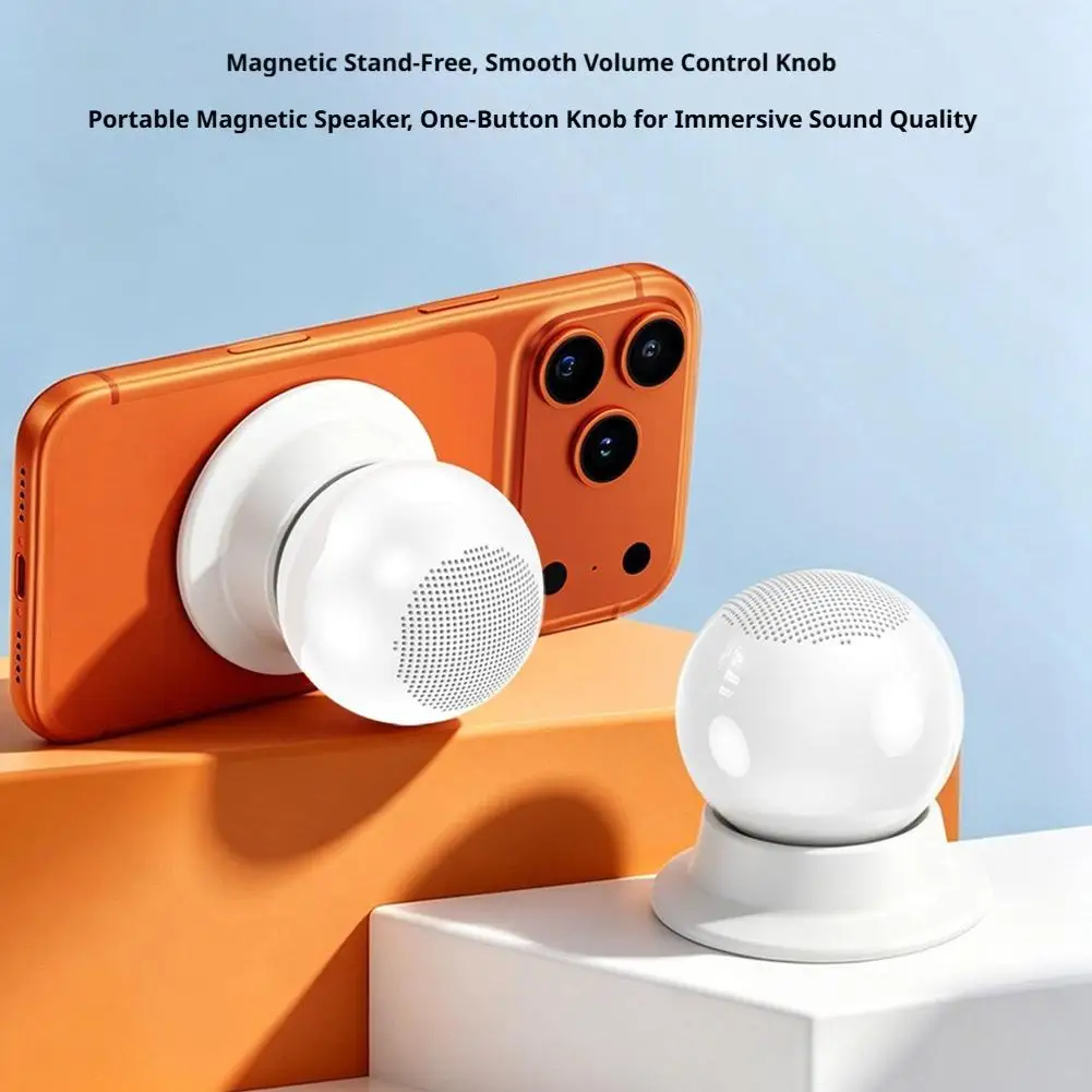 Smartphone Holder Magnetic Wireless Speaker With High Aesthetic Value Portable Phone Holder 2-in-1 Bluetooth Speaker