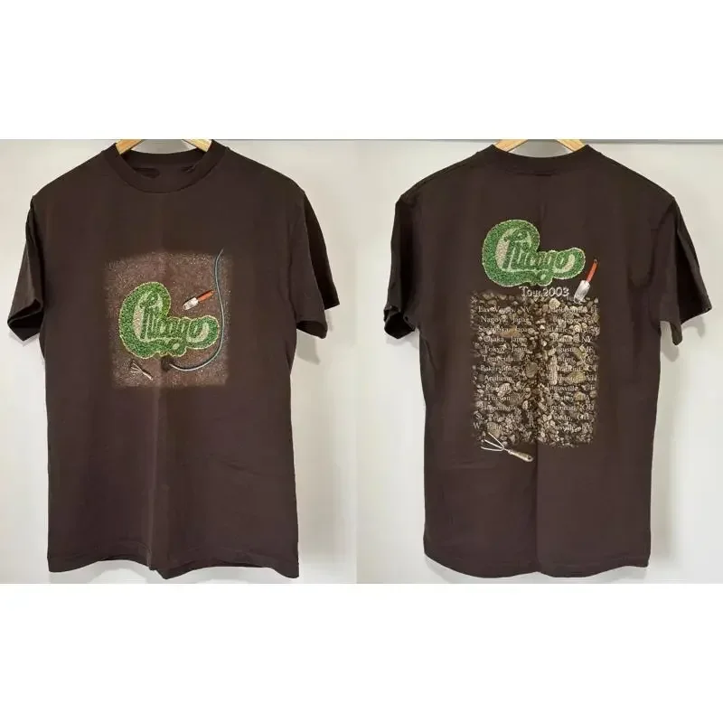 2003 Chicago Band Tour Double Sided Chocolate T Shirt Full Size S 5XL ET1143