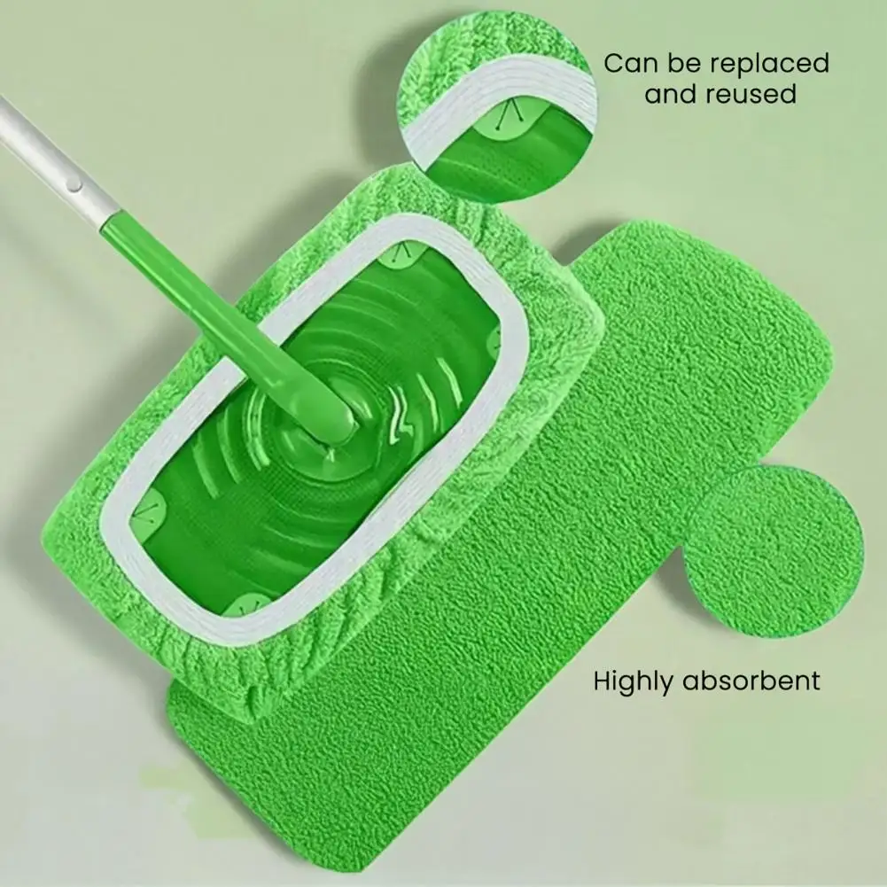 5 Pack Reusable Dry Sweeping Cloths Microfiber Wet Mop Pads Compatible with Swiffer Sweeper Mop Replacement