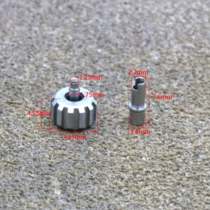 Watch Replacement Parts Head 7.6mm Crown For Tag Heuer CAJ2110 Time Adjustment Button Steel Repair Accessories