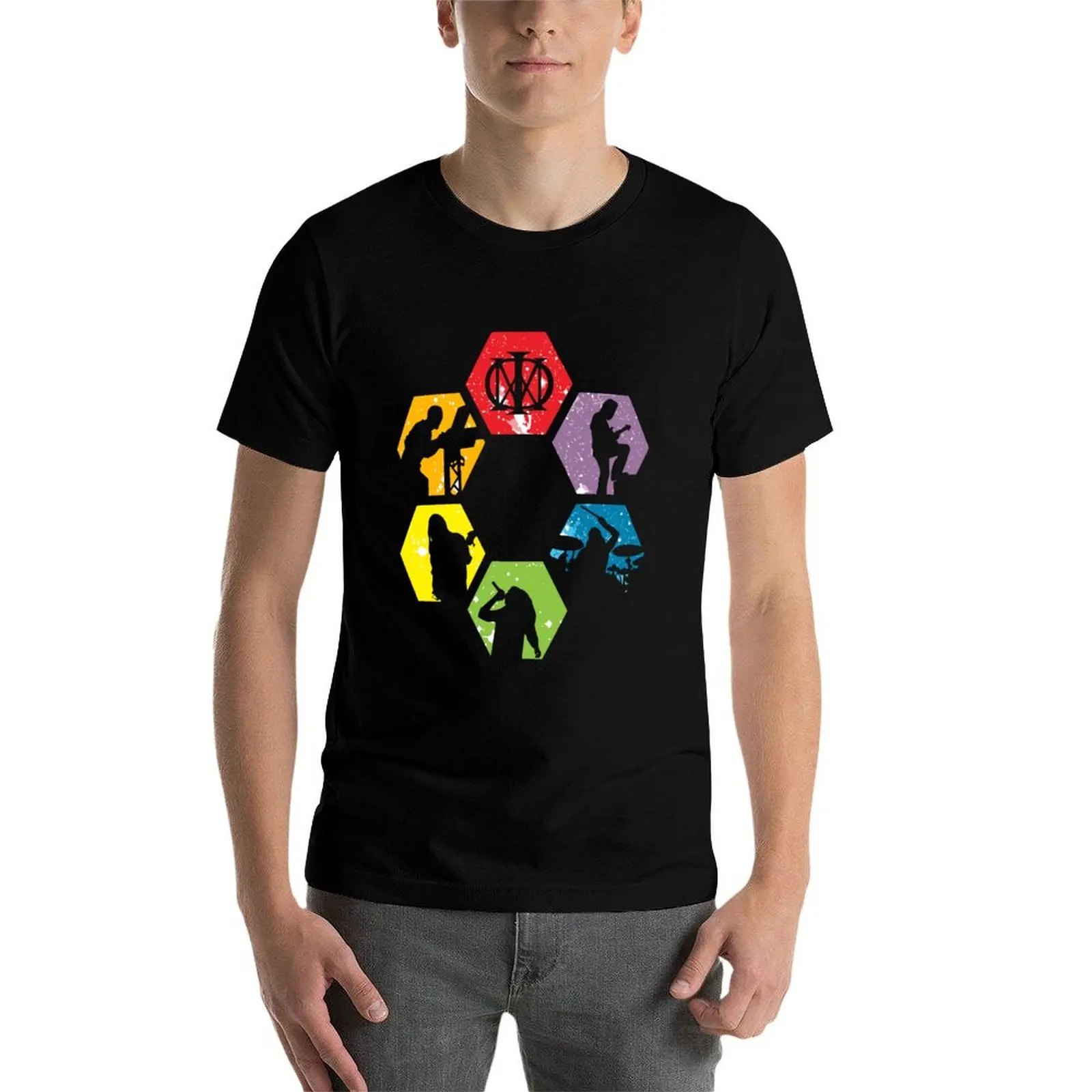 حلم المسرح الفرقة تي شيرت تي شيرت مخصص طباعة g رجل تي شيرت للرجال رجل تي شيرت عالية الجودة الفاخرة العلامة التجارية تي شيرت #4