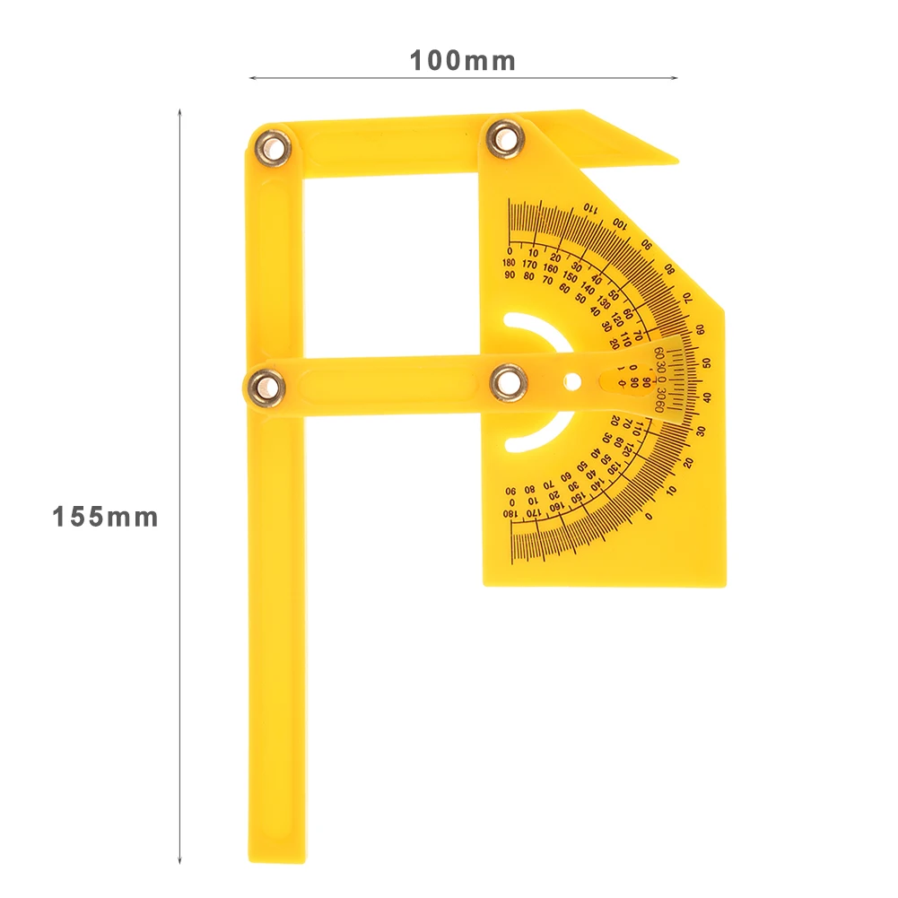 Plastic Angle Finder Goniometer Durable Arm Measuring Ruler Universal Angle Finder Miter Gauge for Carpenter Tool Woodworking