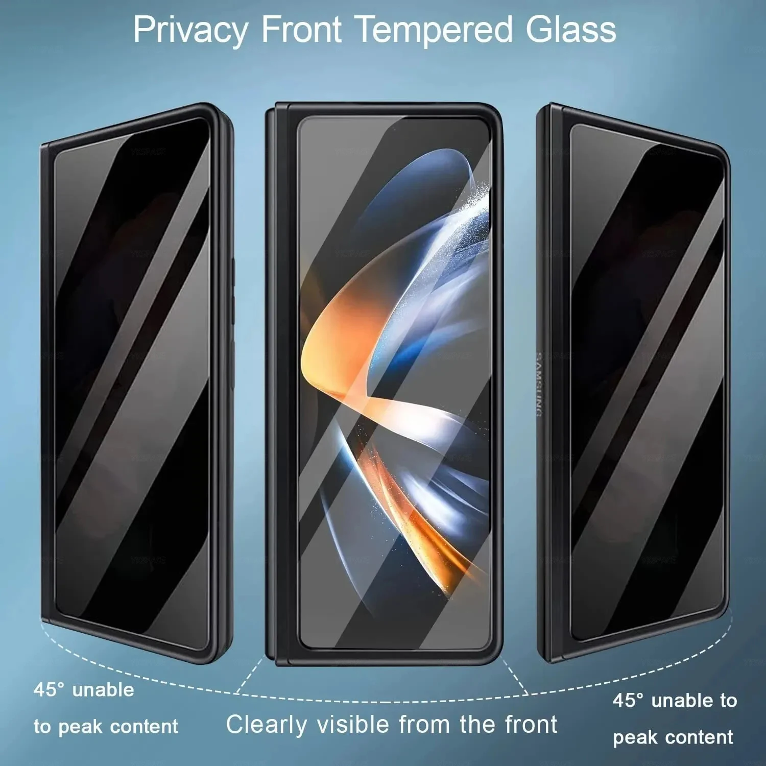 External Back 3D Len Anti-Spy Privacy Screen Protector For Samsung Galaxy Z Fold 7 SE 6 5 4 3 2 W25 W24 W23 W22 Tempered Glass