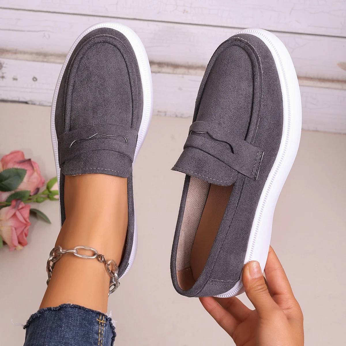 

Женские кроссовки, модные однотонные кроссовки, женские легкие туфли на плоской подошве, женская уличная удобная повседневная обувь, Zapatos De Mujer