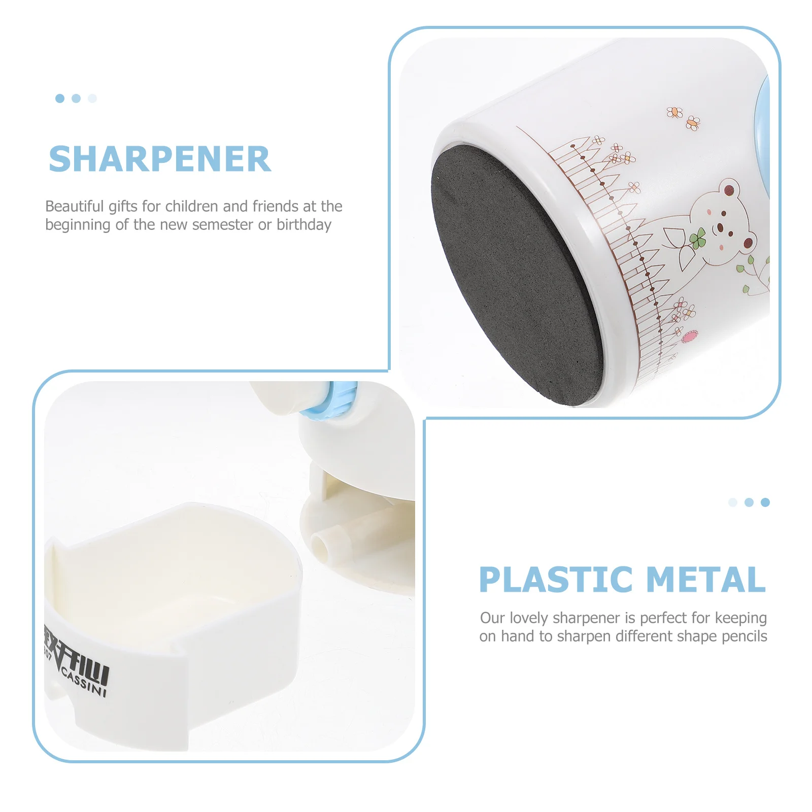 

1Pcs Creative Cartoon Pencil Sharpener Efficient Sharpening Tool Portable Design for Student School Learning Accessories