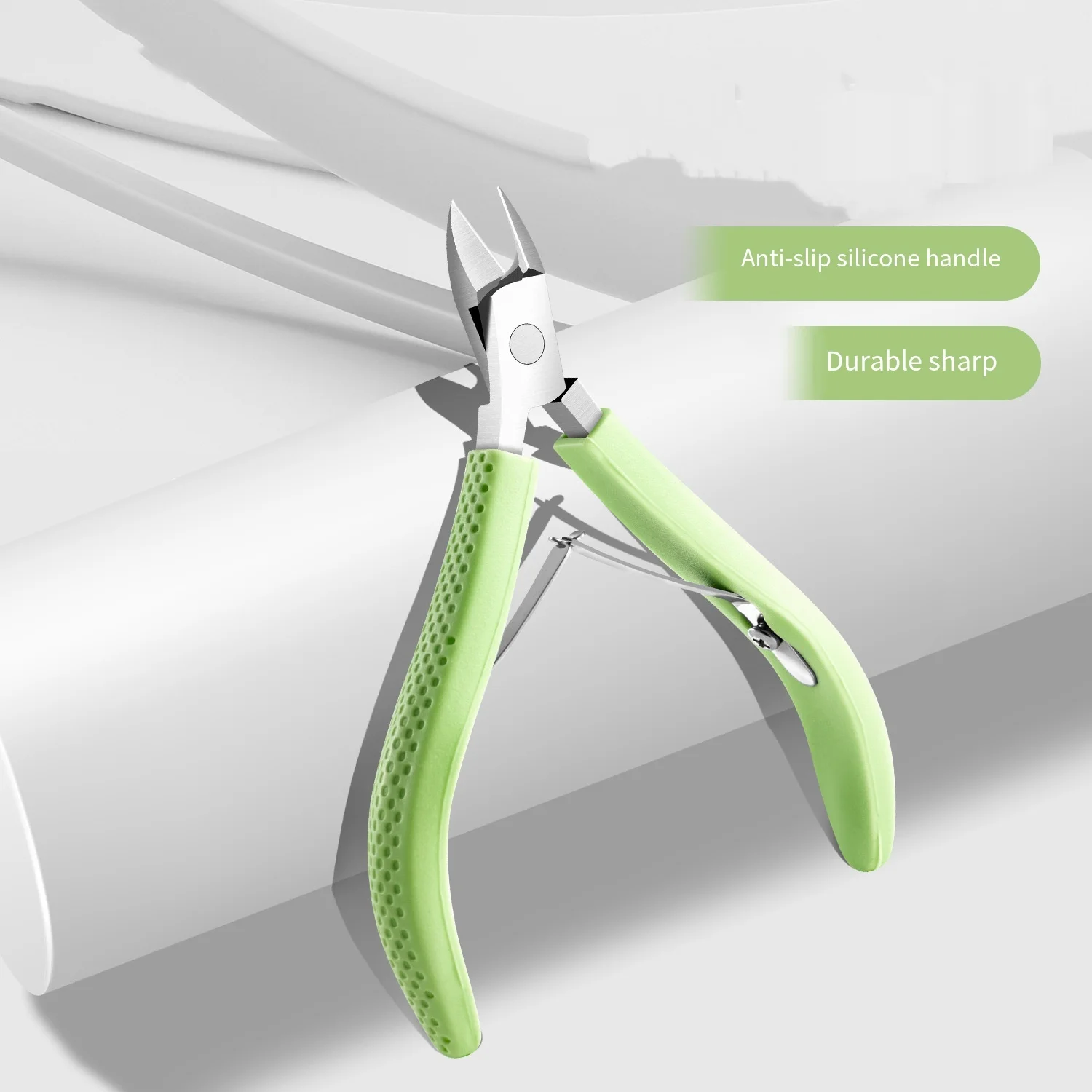 

Silicone Handle Cuticle Nipper Non-slip Nail Dead Skin Remover Stainless Steel Manicure Cutters Fingernail Clipper Nail Art Tool