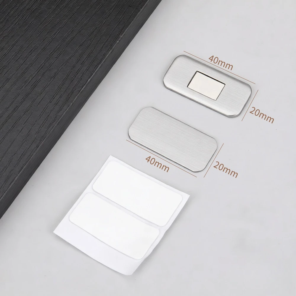 Magnetischer Schrankverschluss aus Edelstahl ohne Bohren, ultradünn, für Kleiderschrank, Schublade, Schiebetür, versteckter Magnetstopper – Detail 3