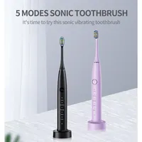 Electric Toothbrush Adult Charging Soft Bristled Automatic Sonic Charging Intelligent Teeth Cleaning Tool with Five Functions