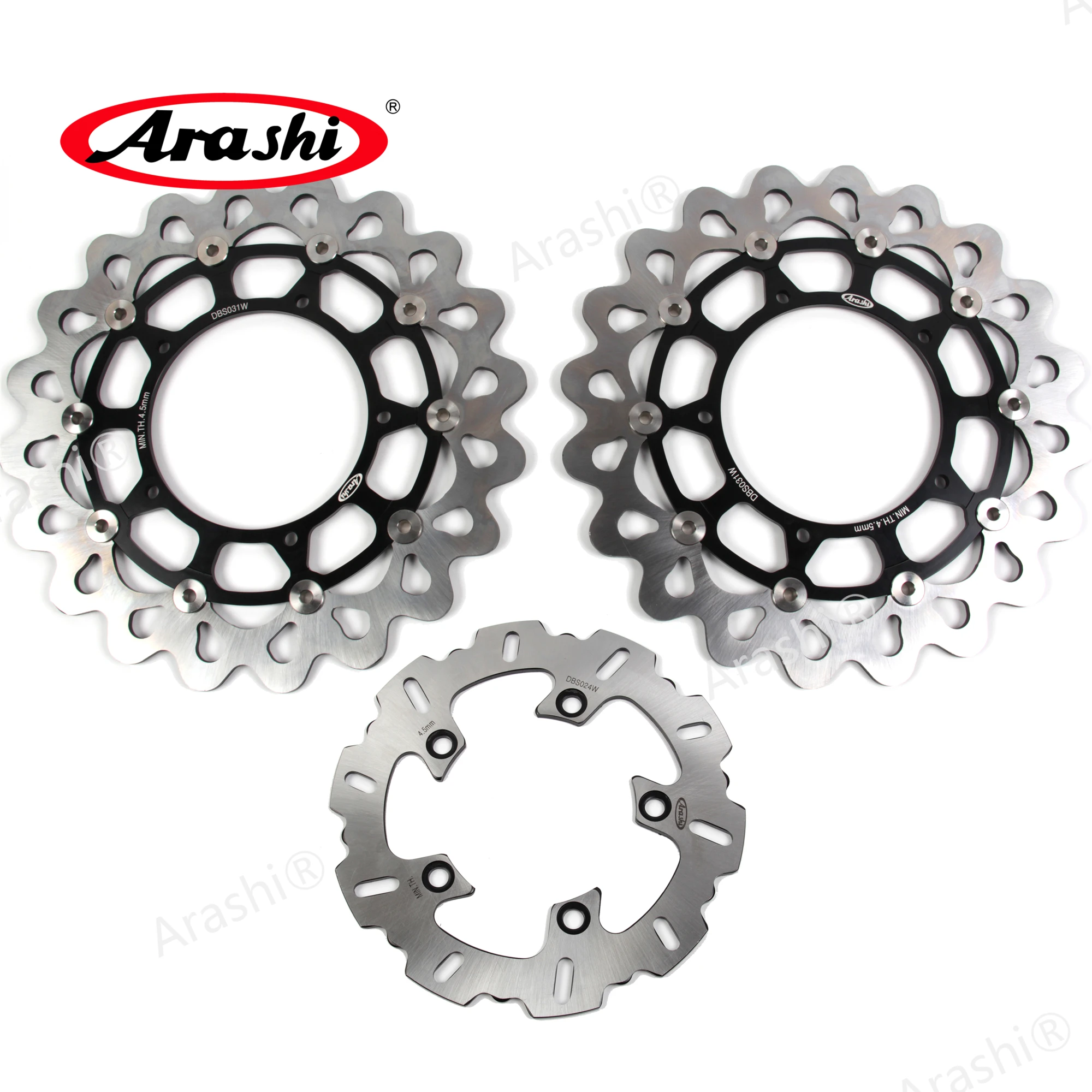 Arashi 1 Set Front Rear Brake Rotor For YAMAHA YZF R1 1998 - 2021 CNC Floating Disc YZF-R1 2014 2015 2016 2017 2018 2019 2020