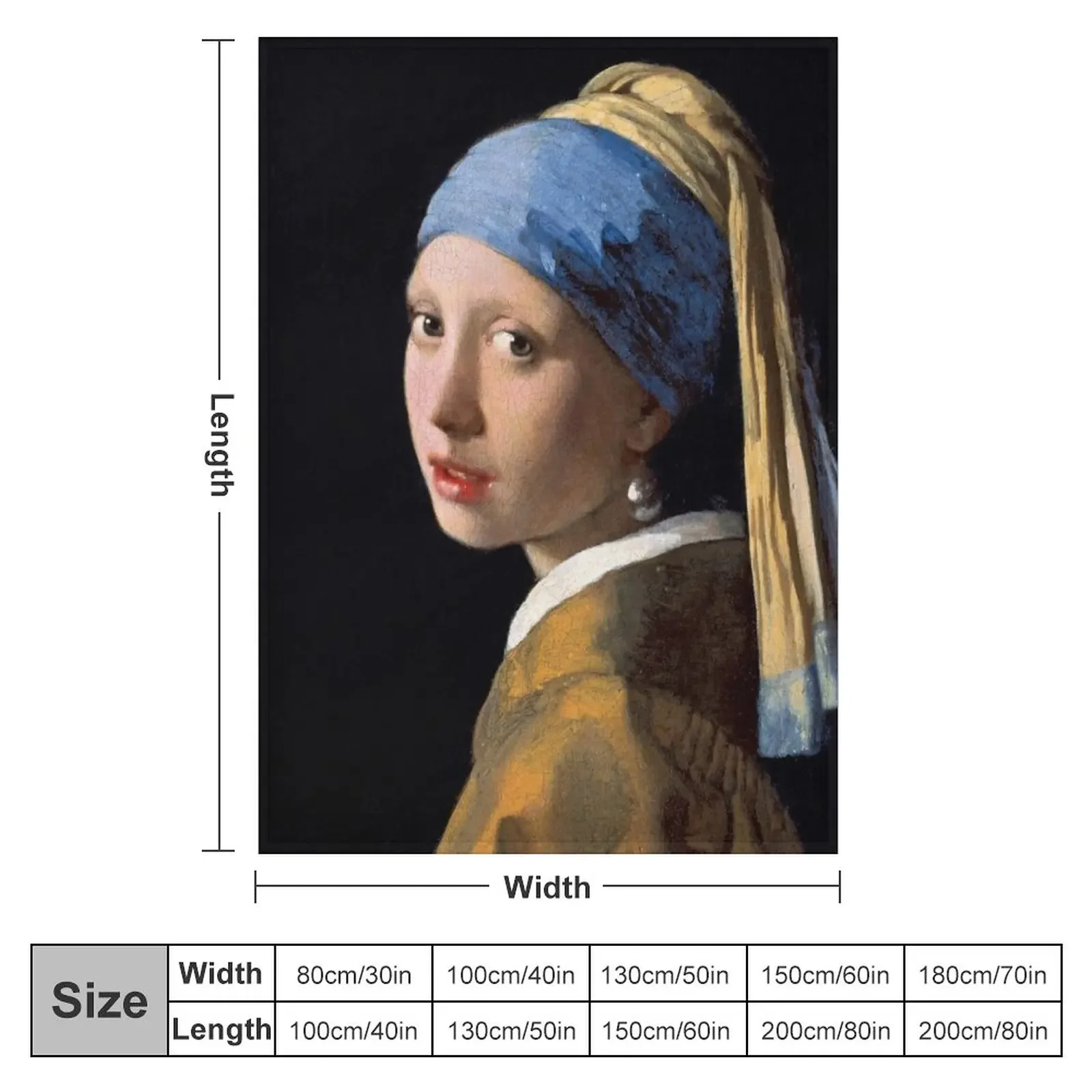 Vermeer - Girl with a Pearl Earring Throw Blanket Flannels Cute Plaid sofa bed halloween Blankets