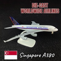 Metal Diecast Aircraft Model 7.5 Inches Scale Boeing Airbus ATR Concorde 380 777 C919 Aviation Replica Miniature Art Kid Boy Toy