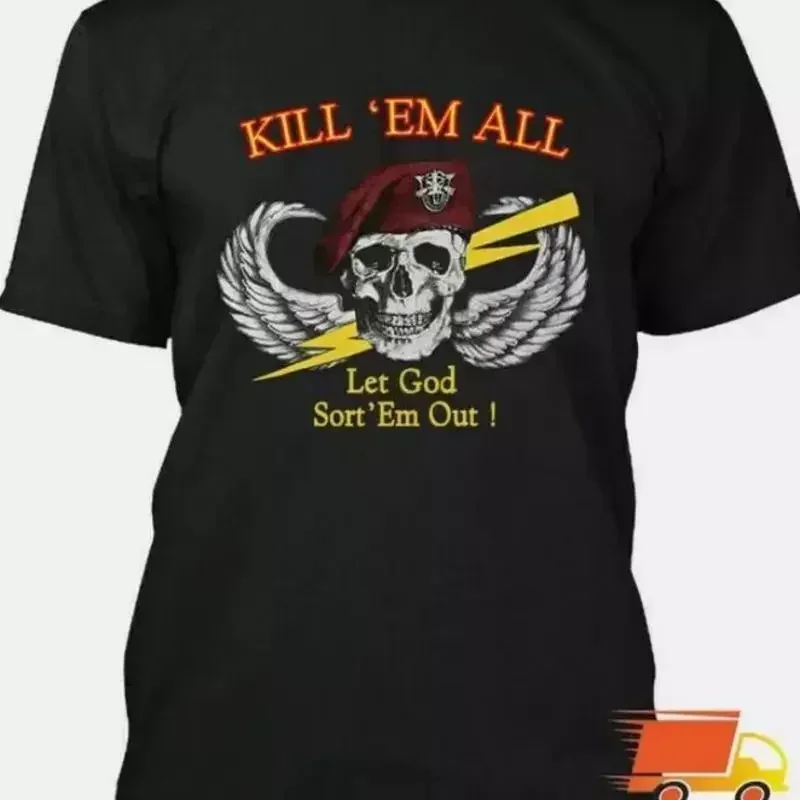 NWT Vintage Kill Em All Let God Sort Out 1985 T-Shirt