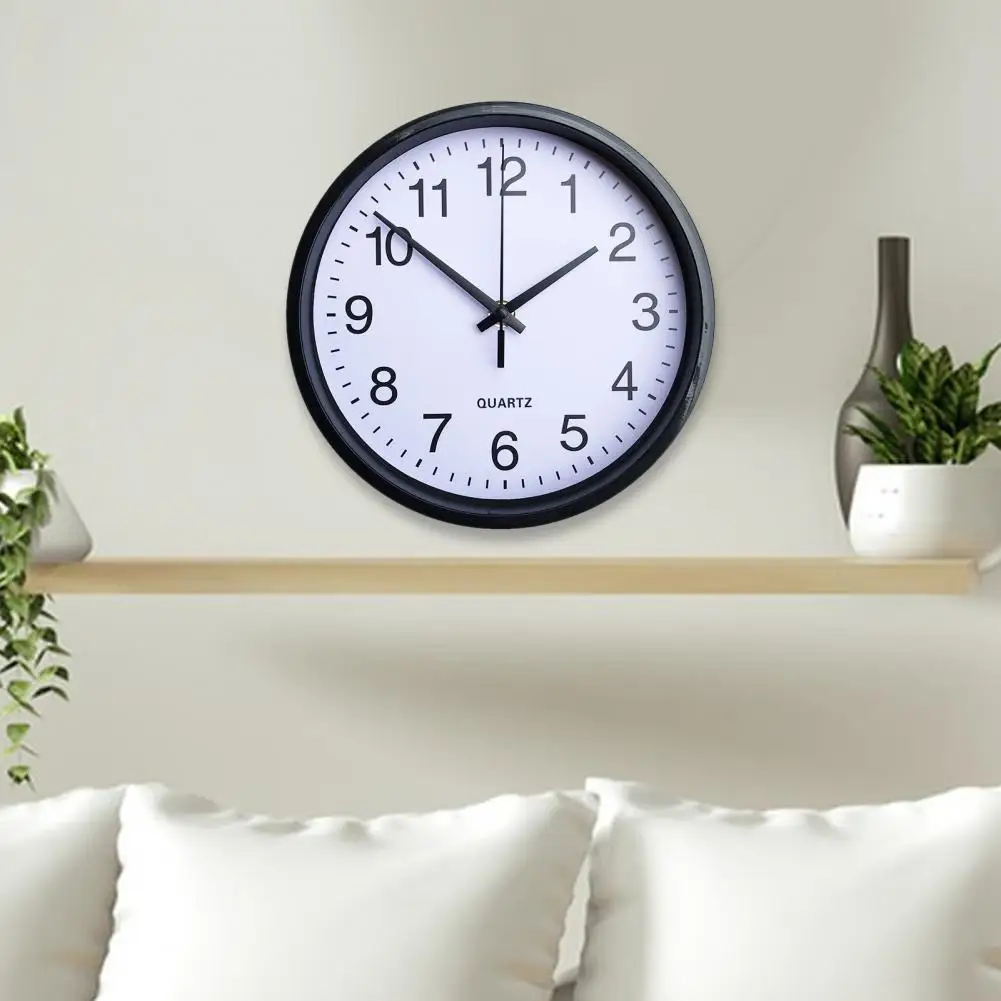 8 Inch Wall Clock Silent Non-Ticking Large Number Hanging Clock Durable Sleek Design Round Clock For Home Office Decoration