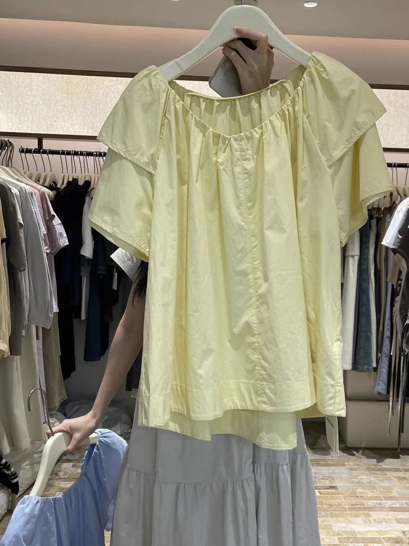 Lâche coréenne Sle ort Sve femmes irt avec dentelle Design été minceur nuisette haut grande taille 300 Pou ventre couverture