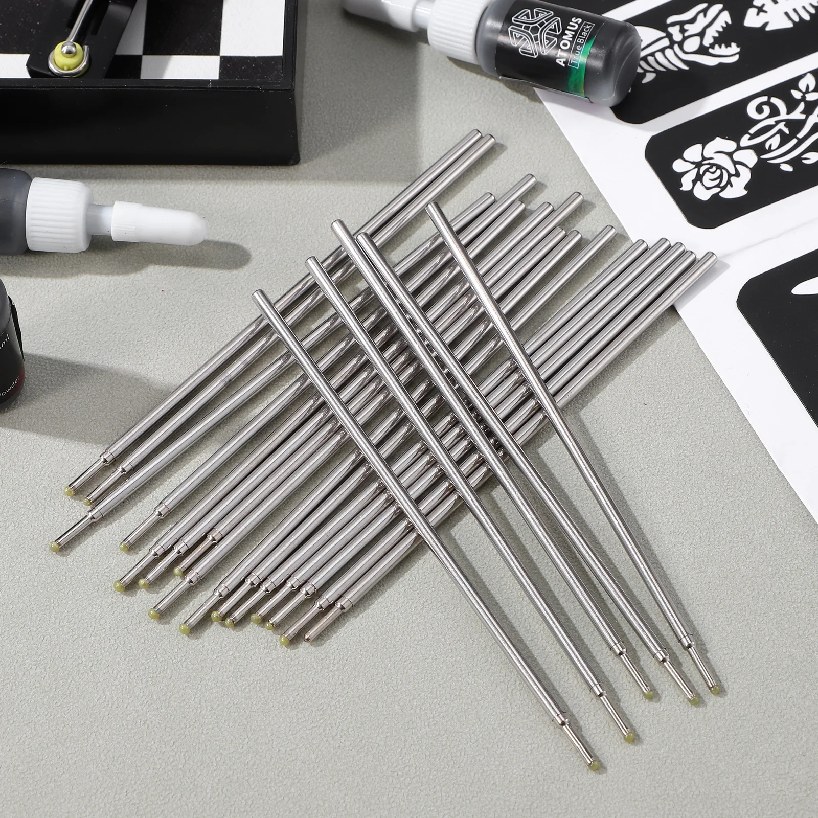 20 قطعة من الأساسية لقلم القلم النوى الأرجواني لعلامة الجلد Microblading نصائح نقطة دقيقة آمنة لا الميثانيال