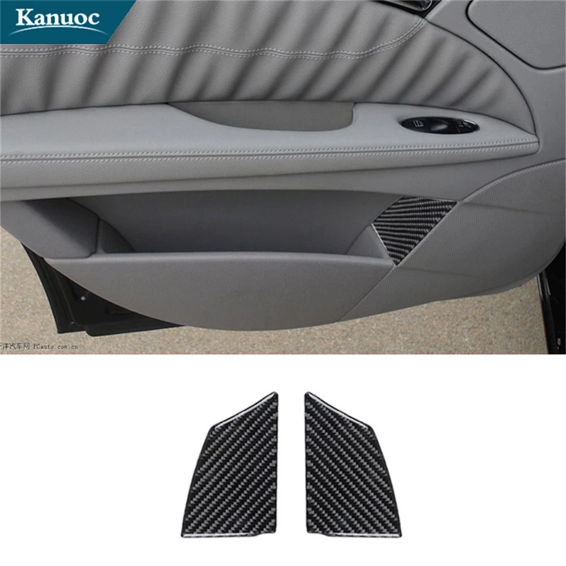 

Rear Door Panel Stickers For Mercedes Benz E-Class E Class 2003-2009 Car Carbon Fiber Interior Decorative Accessories