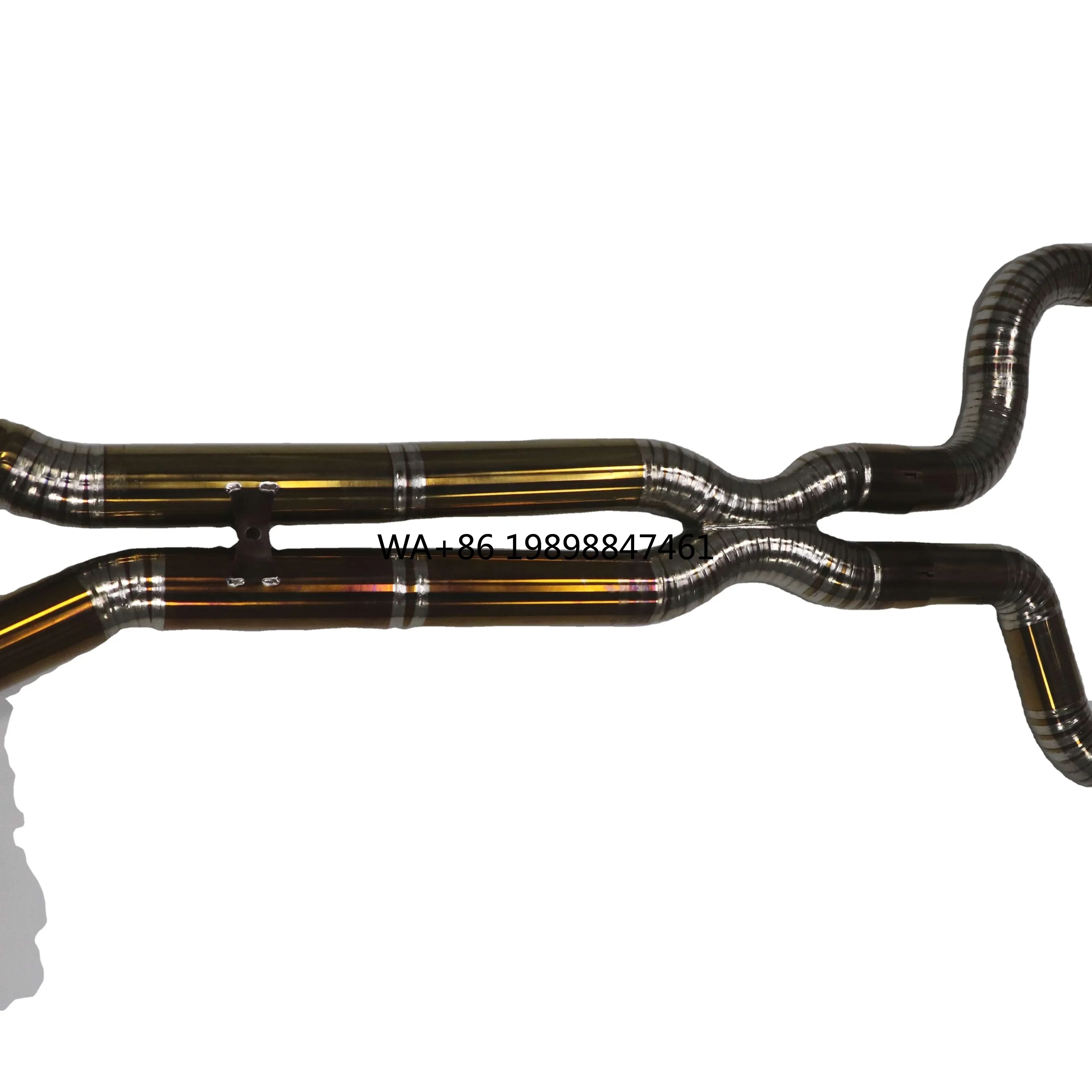 

S55B Titanium Alloy Tuning Race Equal Length Exhaust Midpipes for BMW M3 M4 F80 F82 F83 3.0T 2014-2019 with Golden Hue