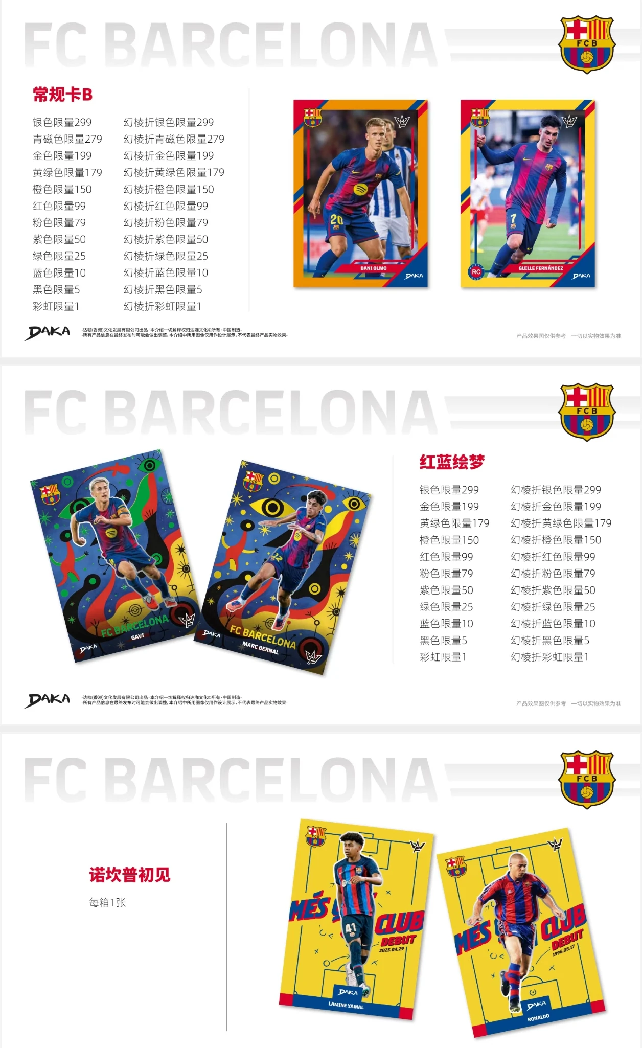 DAKA New 2025-26 DAKA FC BARCELONA FINAL WHISTLE Collection Card Lionel Messi Lamine Yamal Cristiano Ronaldo Limited EditionCard view 3