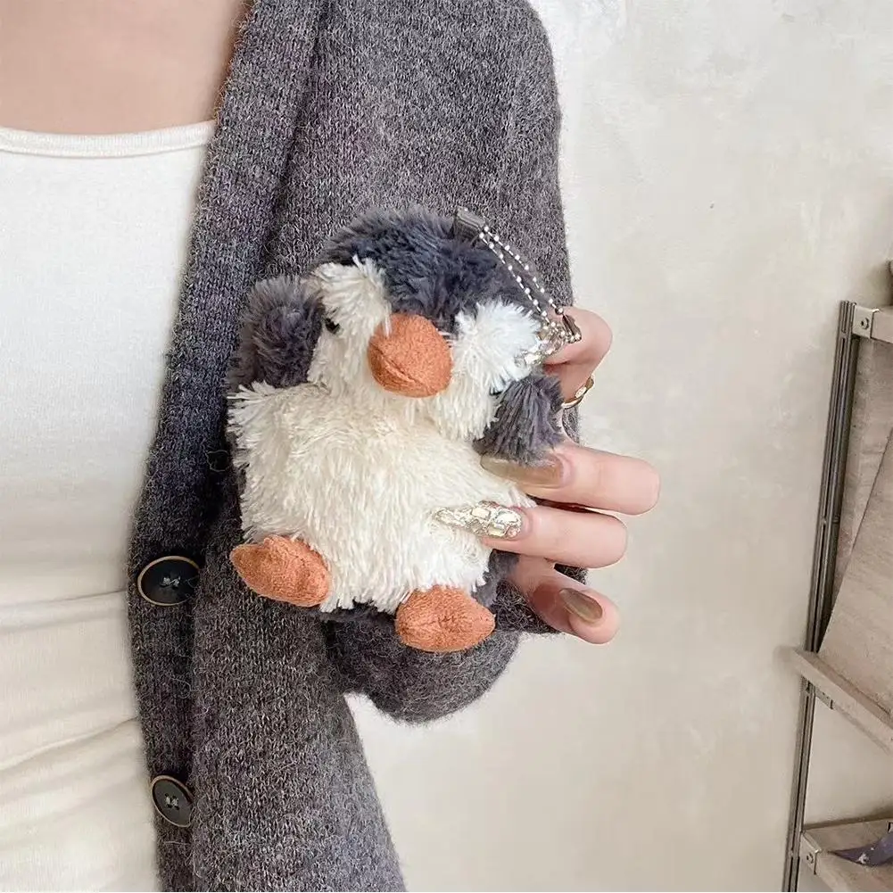 Air Pods Pro 1/2 Wireless Bluetooth Earphone Protective Case Plush Penguin Cartoon Earphone Cover Dustproof  For Air Pods3/4