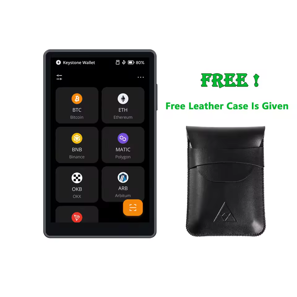 Secure Crypto Hardware Wallet Keystone 3 Pro And Leather Case