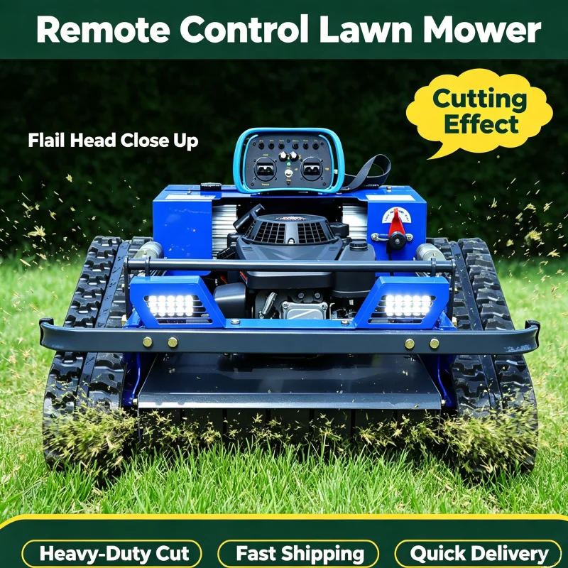 Customized Professional Grade Remote Control Lawn Mower All Terrain 4 Stroke Labor Saving For Farm Lawn