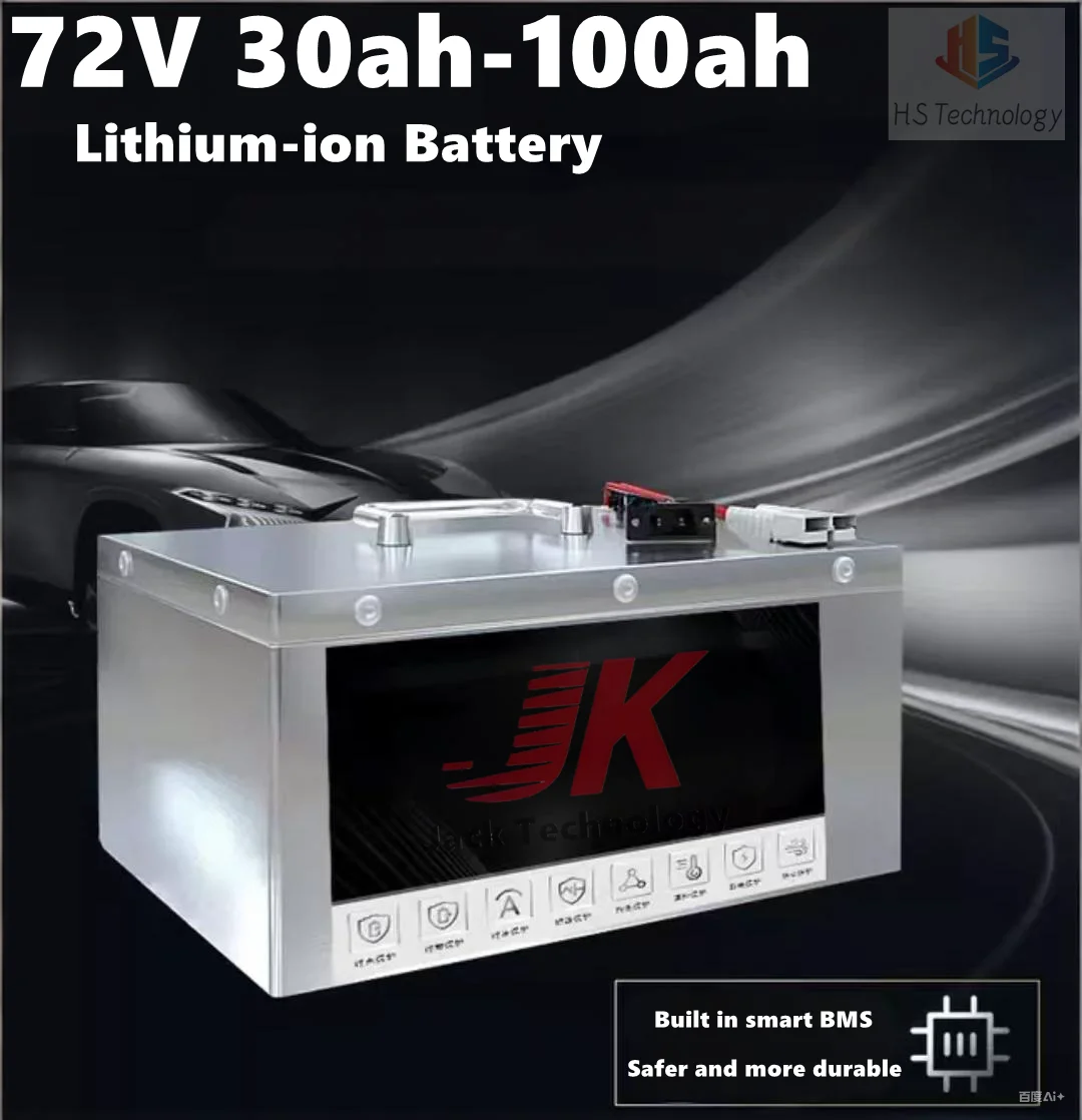 

72V 100Ah 80Ah 70ah 60Ah 50Ah 40Ah 30Ah 20Ah scooter Lithium ion battery for Vehicle Golf Cart two three wheelers tricycle