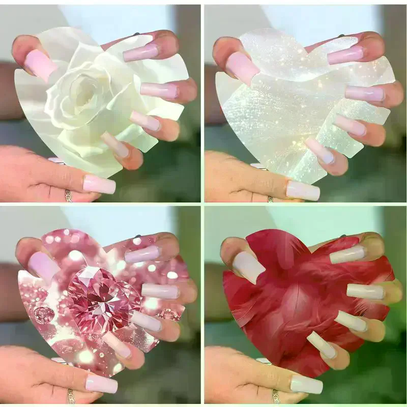Nail Art Display Cards Handmade Nails Photography Prop Nailfie Disc Nail Salon Accessory Nail Tech Prop Nail Selfie Disc 10Pcs