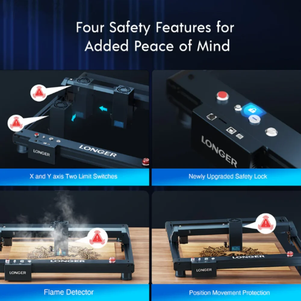 أطول الليزر B1 20 واط آلة قطع النقش السيارات مساعدة الهواء واي فاي التحكم 450x440 مللي متر عالية السرعة النقش ديود تكنولوجيا الليزر