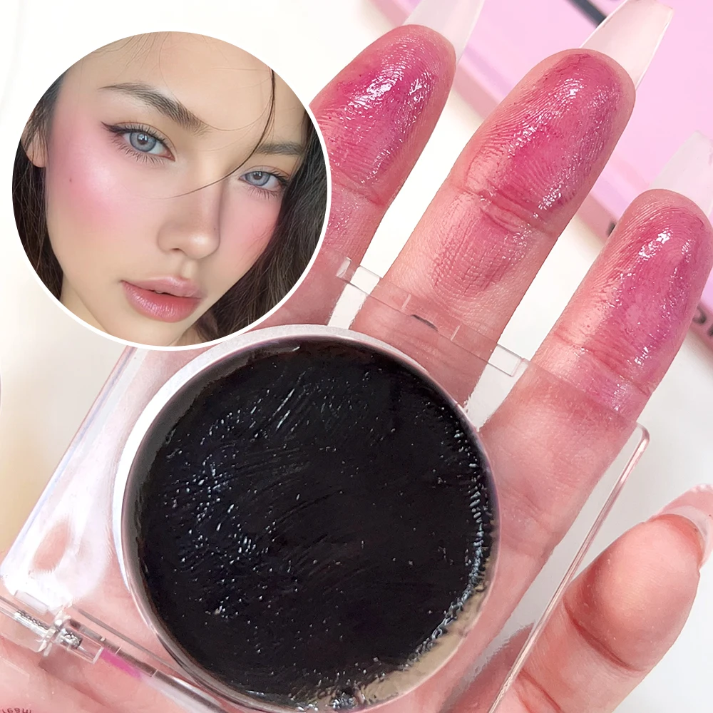 Color Changing Liquid Blush Balm Moisturizing Highlight Black Liquid Blush Long-lasting Water Gloss Rouge Blusher Cream Makeup