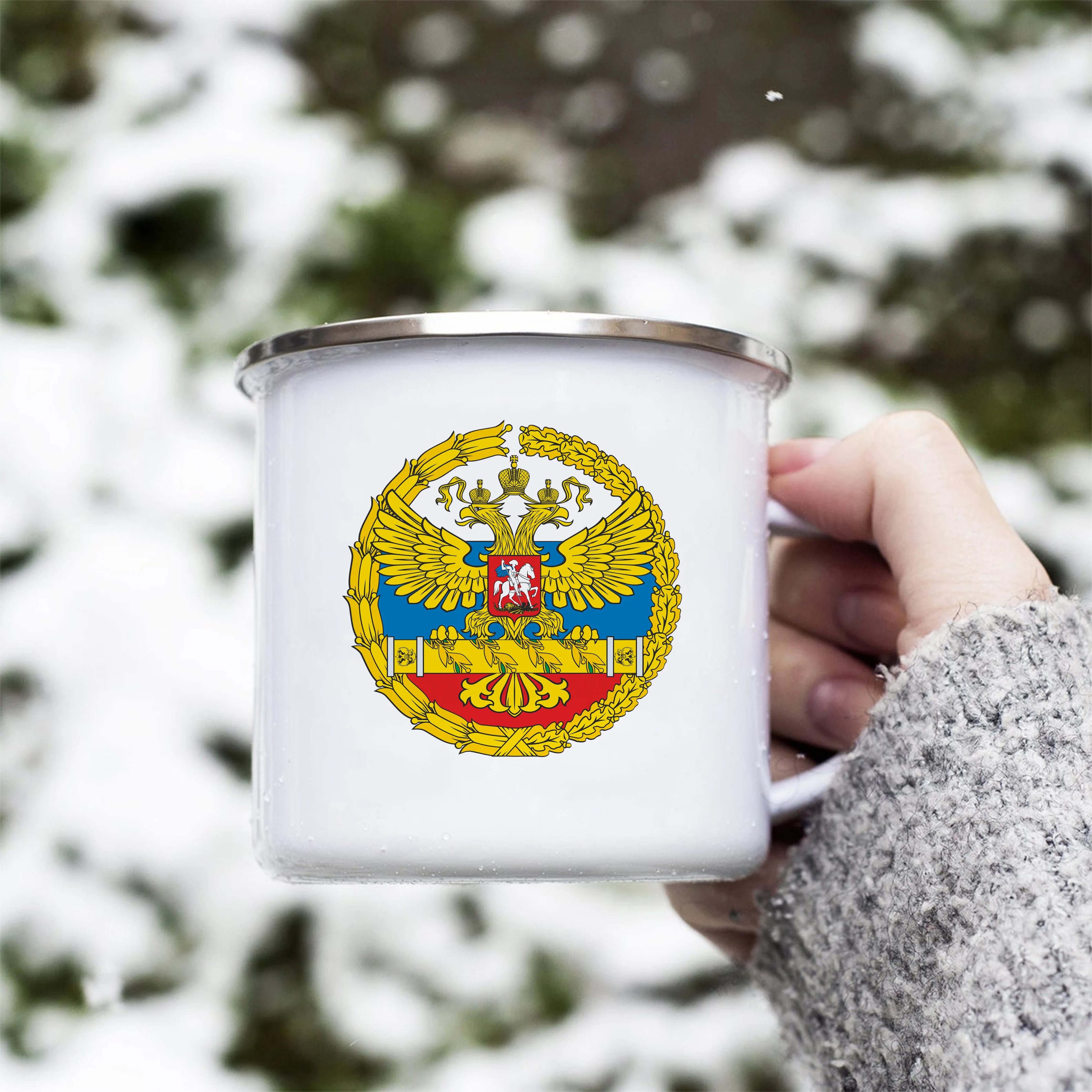 DIY Russische boden truppen Emaille Tasse VKS Kaffee Tasse 11 unzen Spaß Keramik Kaffee Tee Kakao Tasse Griff Tee Tasse fan Trinken Tasse