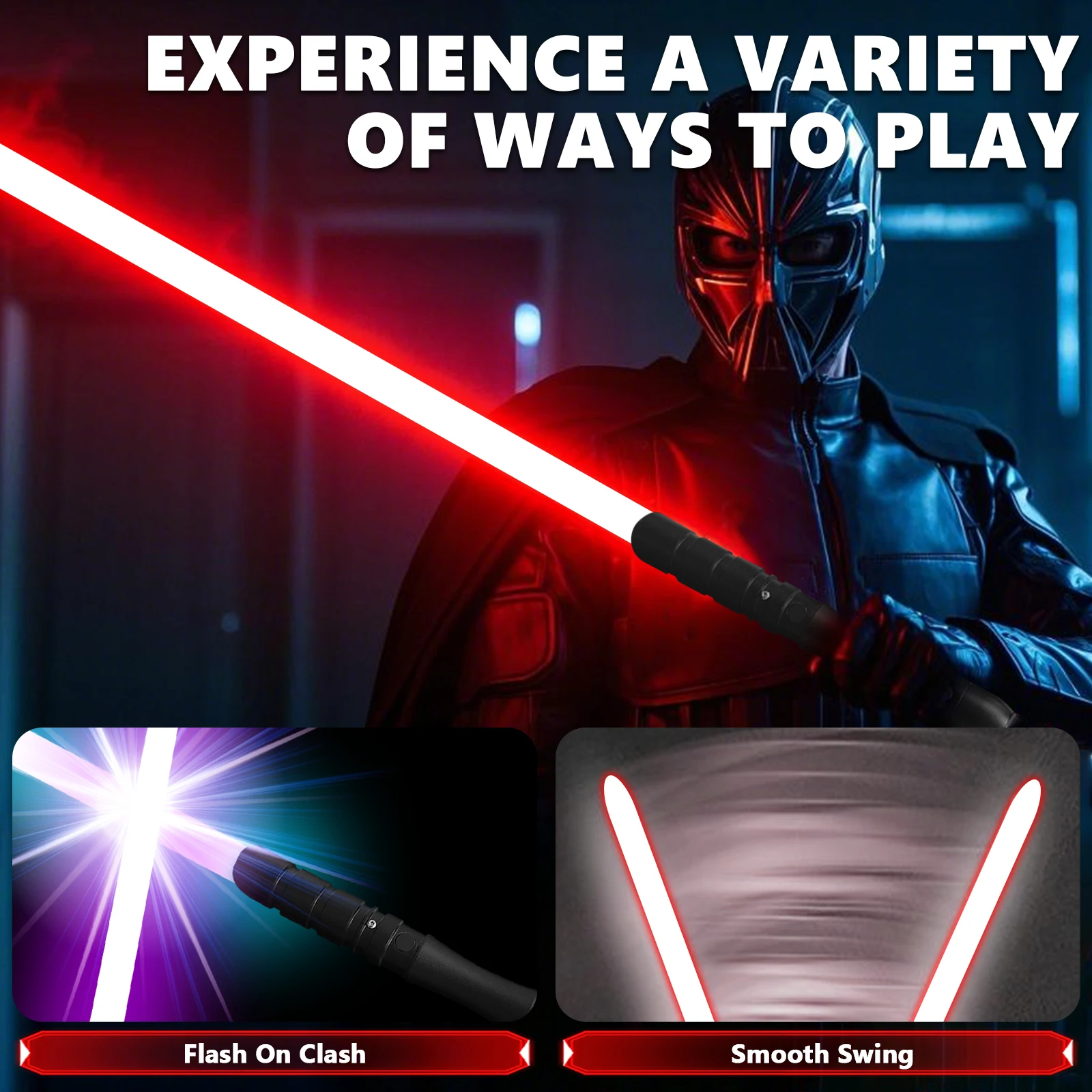 Jedi Sith LED Light Saber, Force FX Heavy Dueling, Rechargeable Lightsaber, Loud Sound High Light with FOC, Metal Hilt