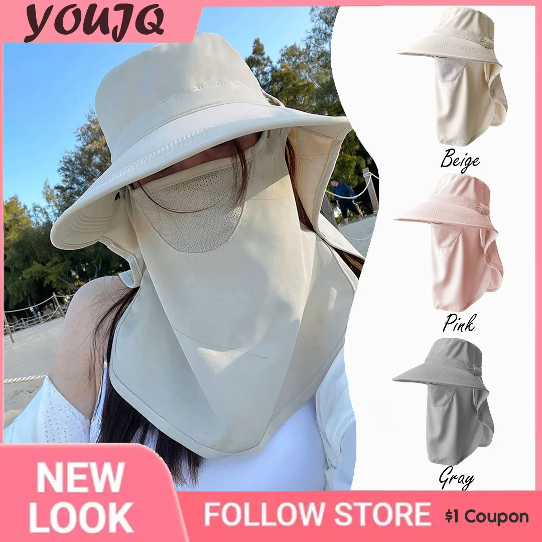 

Full Protection Functional Sun Hats for Men Women Breathable Face Neck Sun Hat UV Outdoor Travel Camping Sun Fishing Sombreros