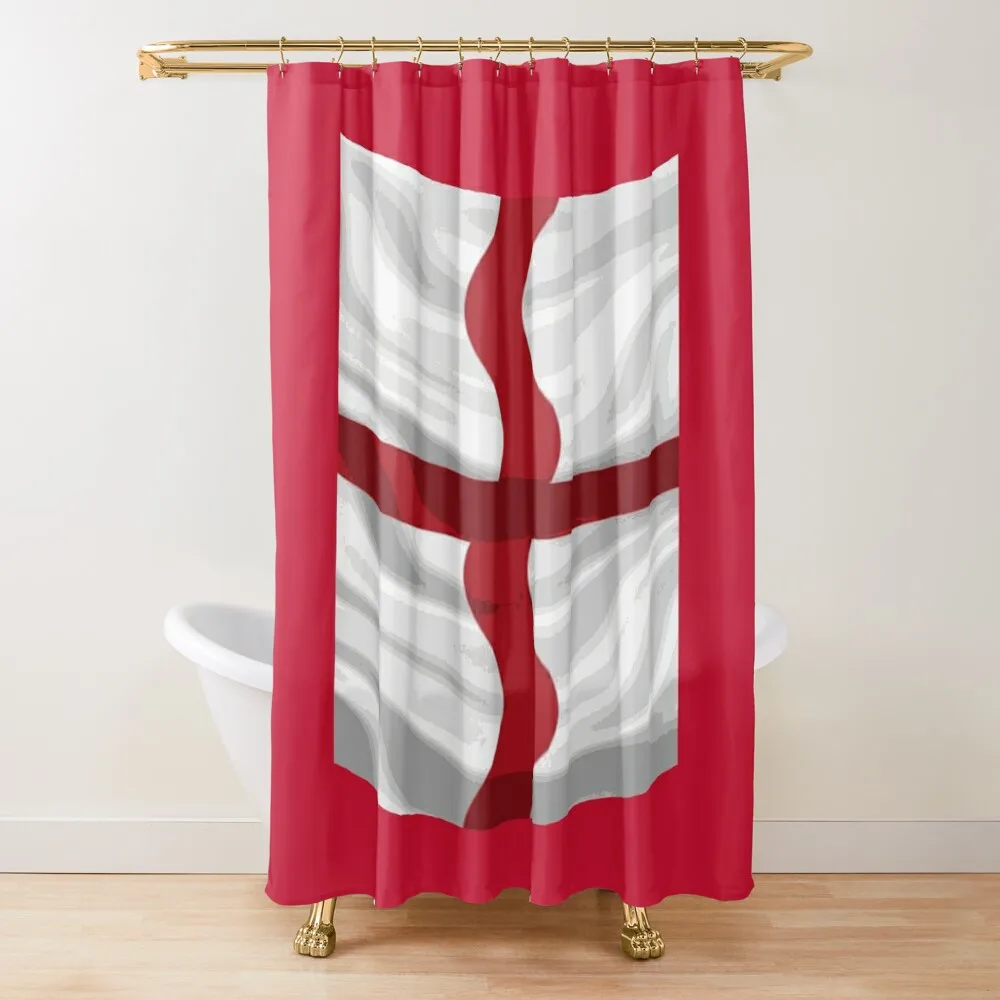 

Stylized Flag Of England St George Cross Shower Curtain Cover Elegant Bathroom Shower Bathroom Curtain