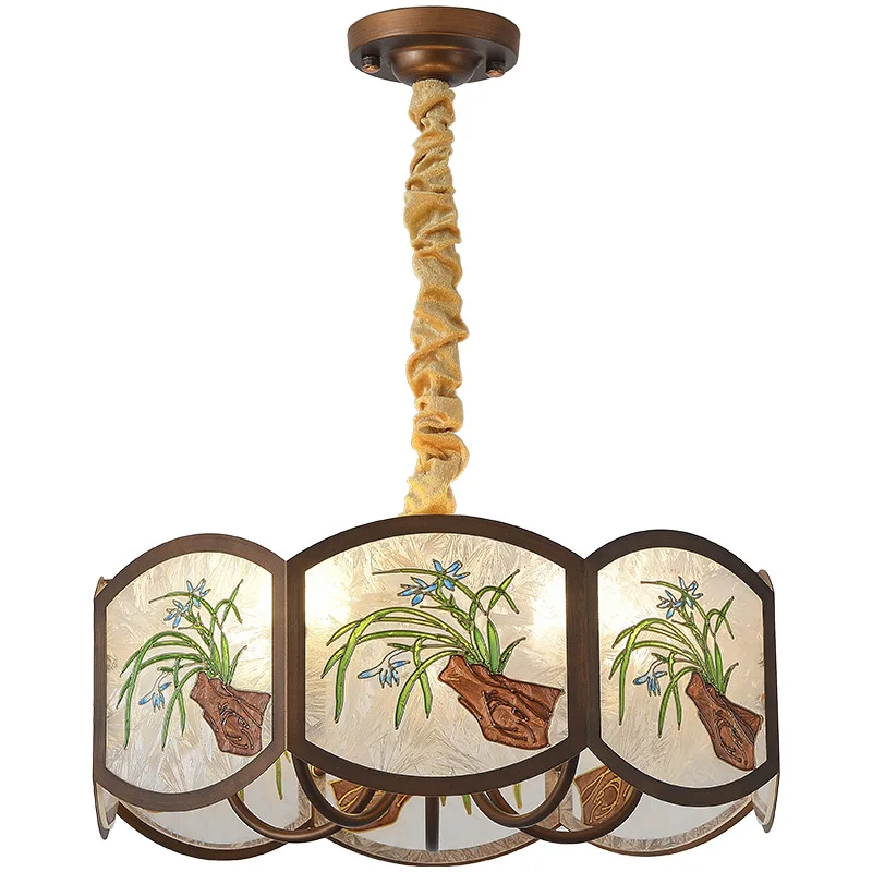 

Medieval style chandelier dining room study bedroom entrance aisle tea room new Chinese style retro song dynasty aesthetics zen