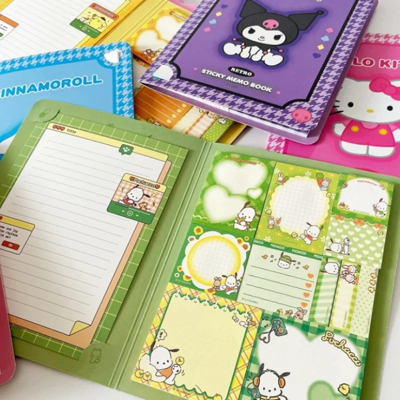 Kawaii Sanrio Hello Kitty Convenience Book Mymelody Kuromi Cinnamoroll Note Book Cute Paste Notepad Student Office Stationery