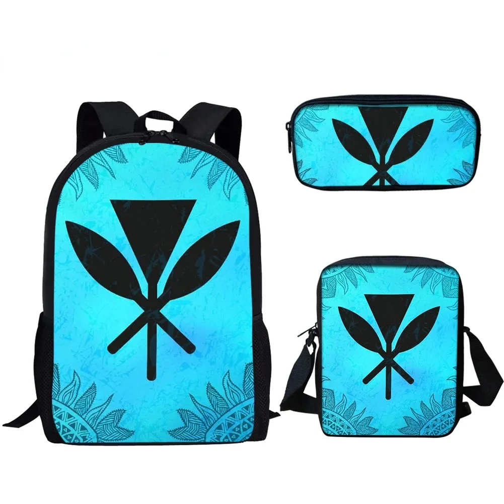 

Blue Tribal 3D Print Student School Bags, Laptop Backpack, Backpack, Tilt Shoulder Bag, Pencil Case, Popular Harajuku, 3Pcs per