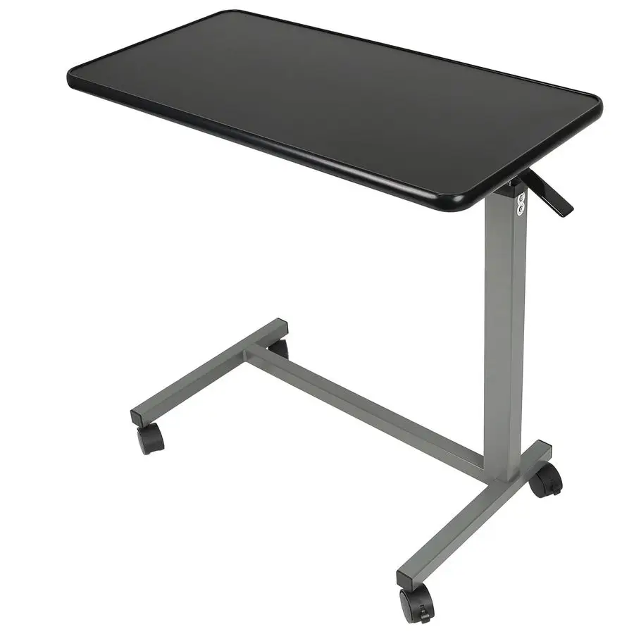 Medical Adjustable Overbed Bedside Table with Wheels Hospital and Home Use