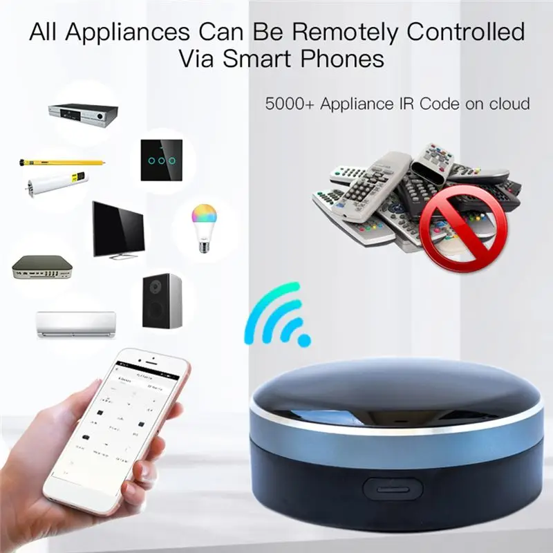 CLCU Tuya RF Smart Home Controller Universal Remote For TV For AC Curtain Roller Shutter Works Siri Alexa Google Home